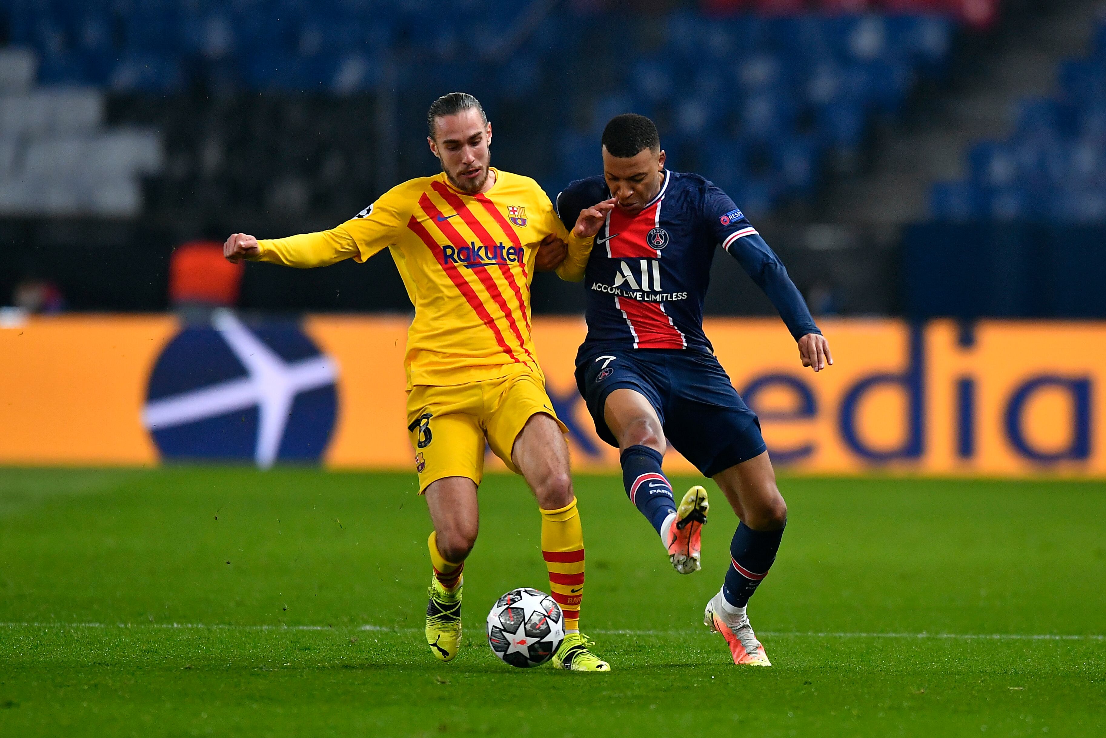 Duelo de Champions entre PSG y Barcelona en 2021. (Photo by Aurelien Meunier - PSG/PSG via Getty Images)