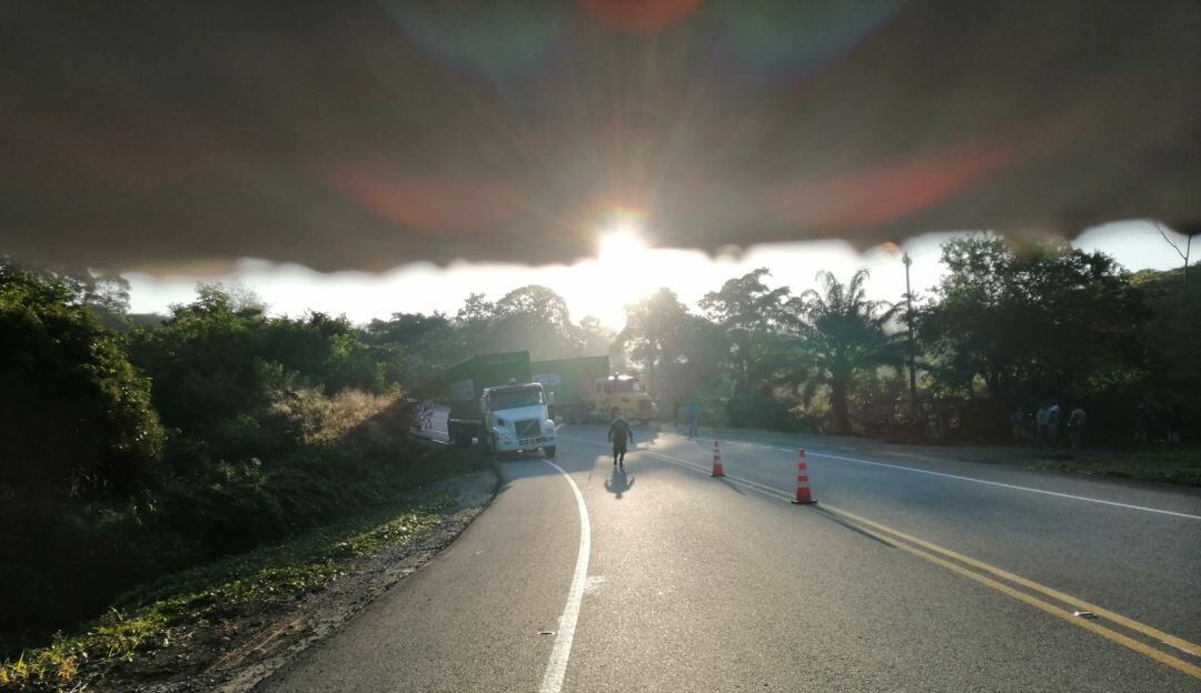 Accidente de tránsito en vía San Cayetano - San Juan Nepo.