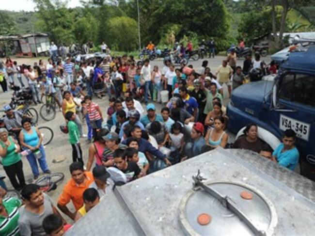 Bloqueos en la vía Cali - Popayán. Foto: Colprensa.