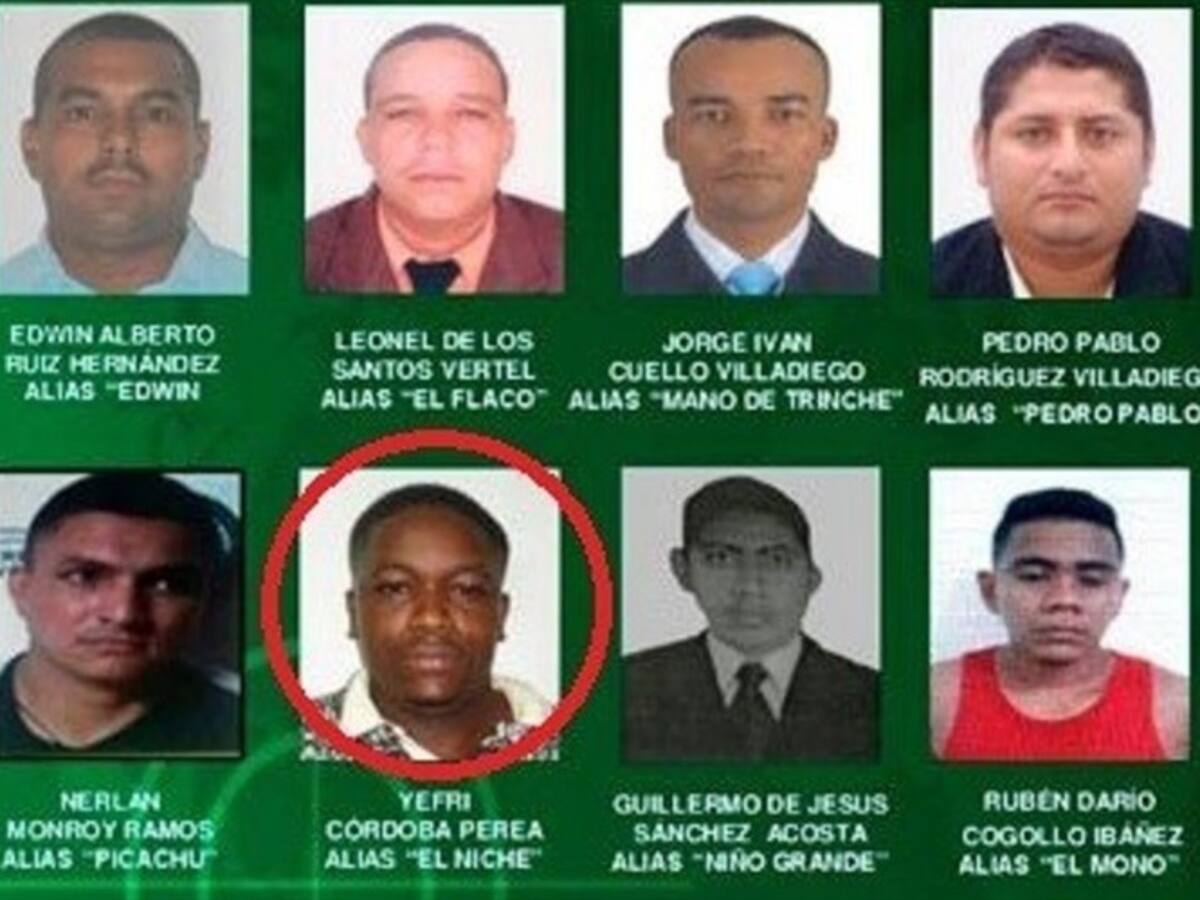 Capturan en Córdoba a Alias Niche, uno de los más buscados del Clan del Golfo