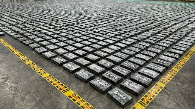 Incautan cuatro toneladas de cocaína en Urabá. Foto: Policía.