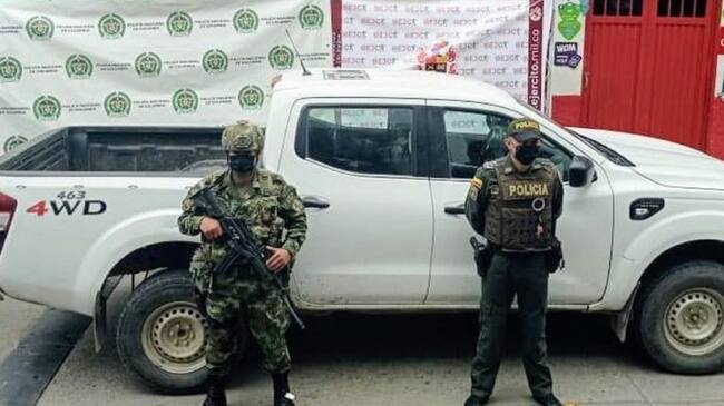 La camioneta fue hurtada por sujetos que se identificaron como integrantes del Grupo Armado Organizado residual, columna móvil ‘Dagoberto Ramos’.