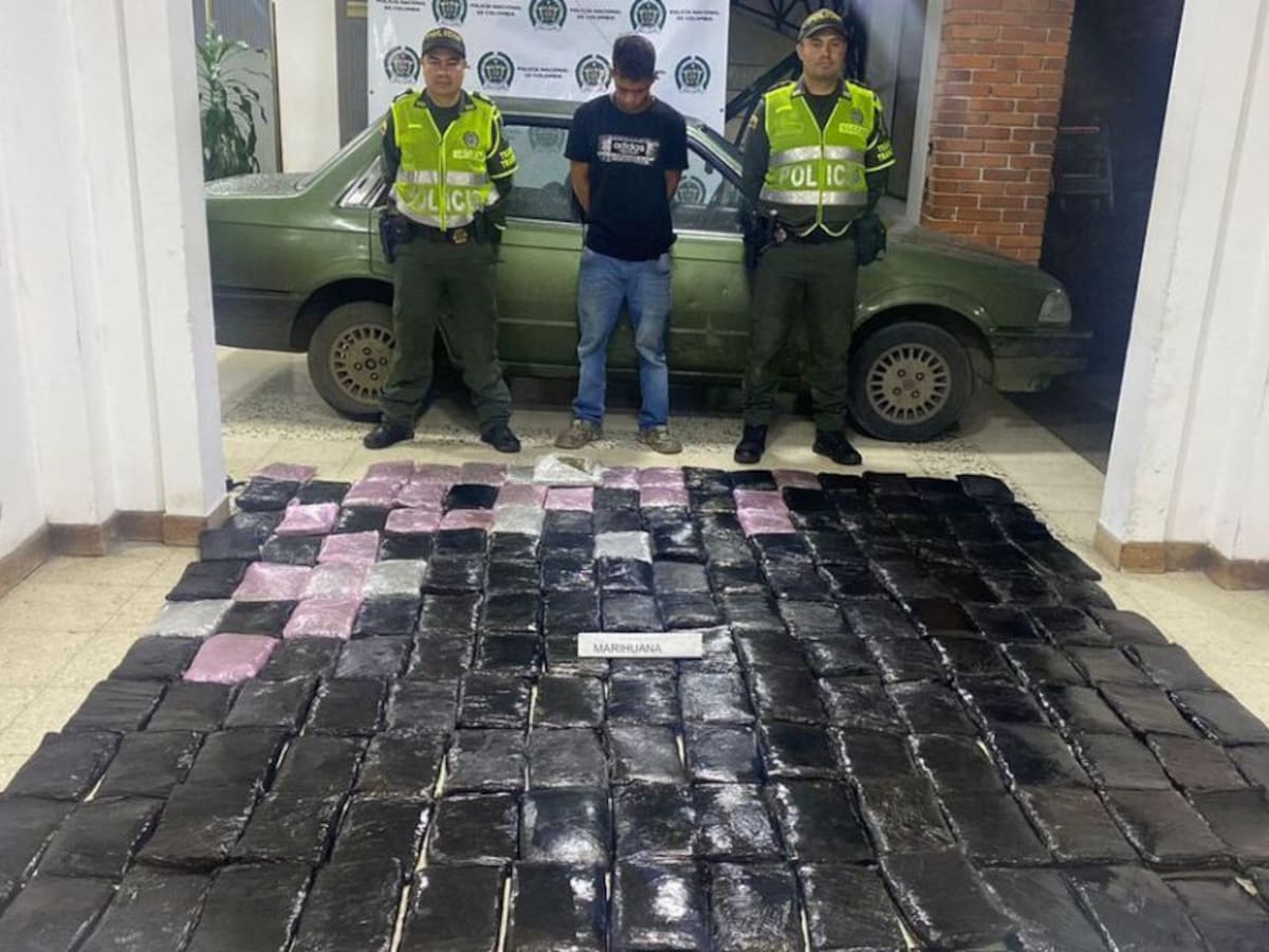 Incautan 100 kilogramos de marihuana en vía que comunica Risaralda y Caldas