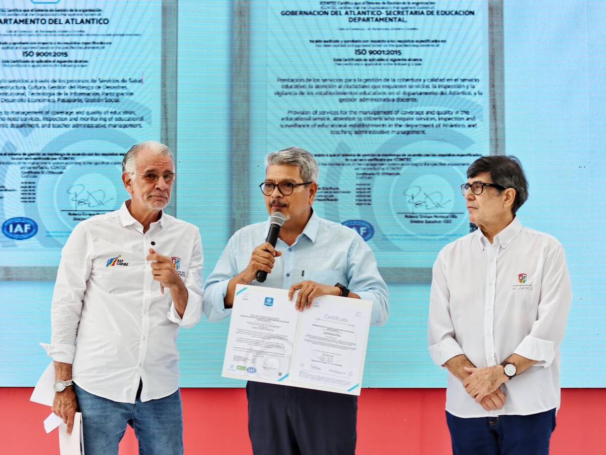 Exaltan a la Gobernación del Atlántico por ser la única del país con tres certificados de calidad