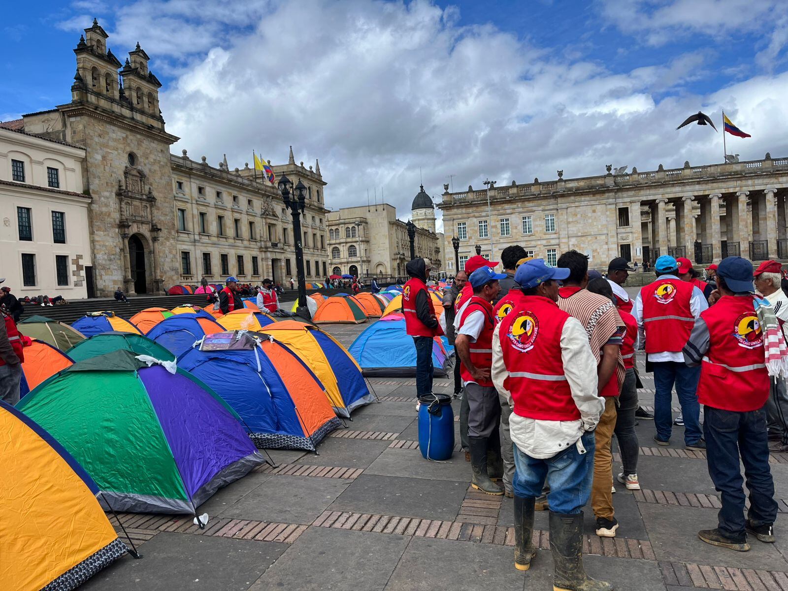 Comunidades campesinas y afro del sur del país llegan a Bogotá. Foto: Caracol Radio.