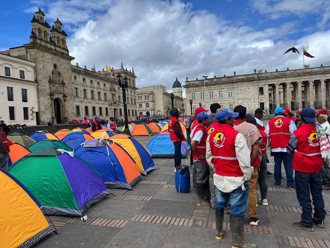 Comunidades campesinas y afro del sur del país llegan a Bogotá. Foto: Caracol Radio.