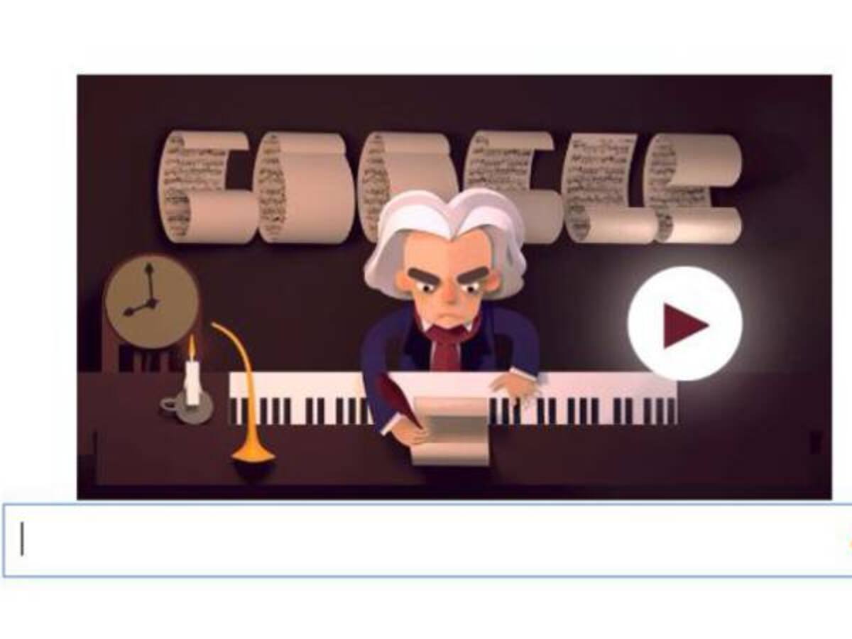 Google rinde homenaje a Beethoven con un doodle interactivo
