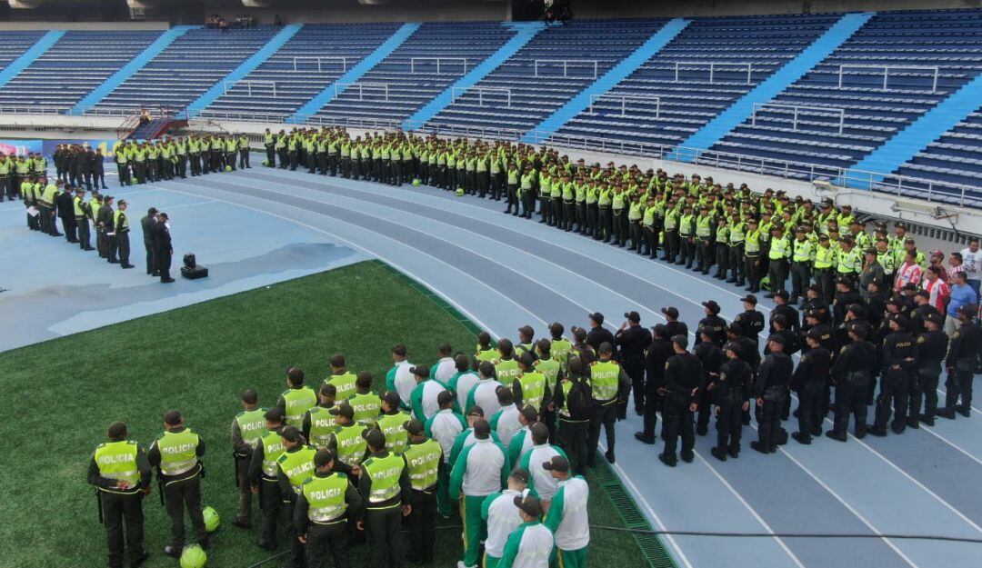 Archivo. Operativos de la Policía en el estadio Metropolitano