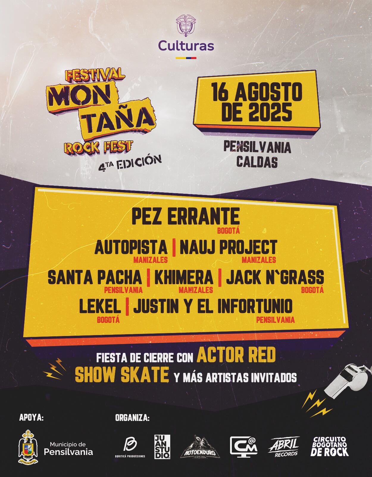 Volante para el concierto en la Plaza de toros. Foto suministrada. Foto: producción del evento.