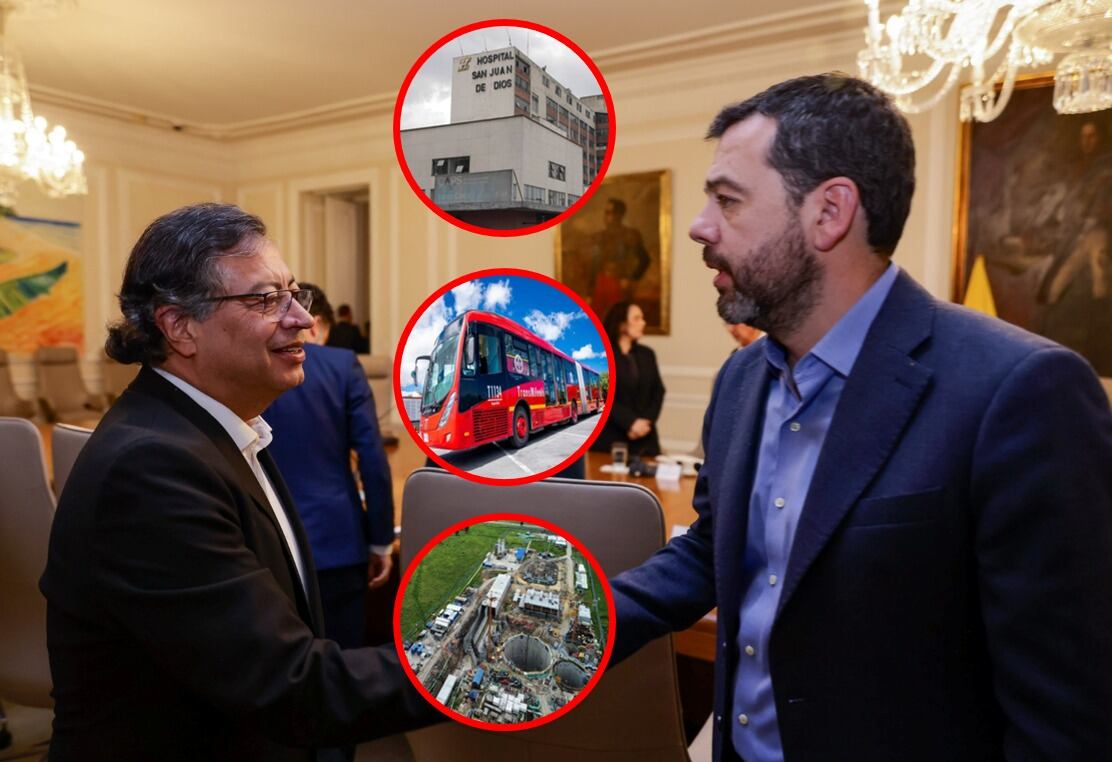 Alcalde de Bogotá, Carlos Fernando Galán, y el presidente Gustavo Petro, se reúnen sobre proyectos de infraestructura en la capital. Cortesía: @Bogota