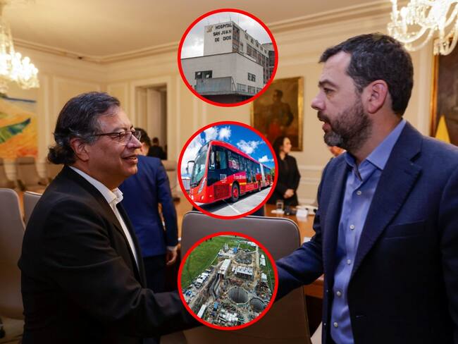 Alcalde de Bogotá, Carlos Fernando Galán, y el presidente Gustavo Petro, se reúnen sobre proyectos de infraestructura en la capital. Cortesía: @Bogota