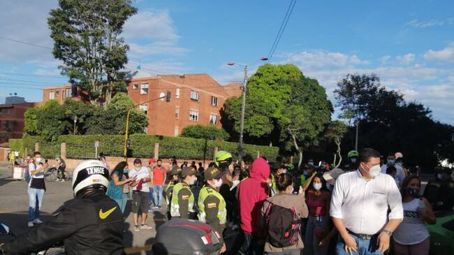 Los enfrentamientos se dieron en la calle 60 con Avenida Guabinal.