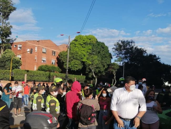 Los enfrentamientos se dieron en la calle 60 con Avenida Guabinal.
