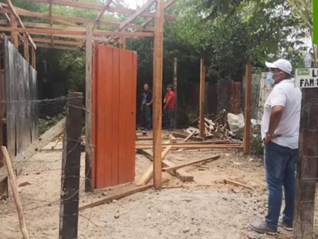 Autoridades desmontan la construcción de una vivienda en La Dorada