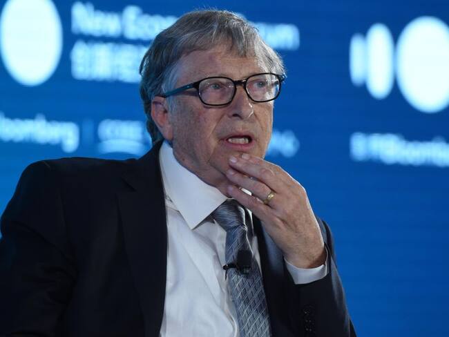 Bill Gates durante su intervención en el Foro Económico Mundial presencial en 2019. 