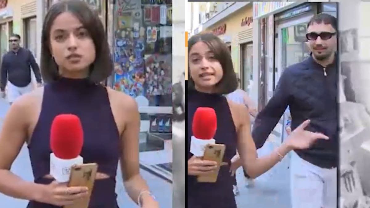 Una reportera fue agredida sexualmente por un espontaneo que le tocó las nalgas en directo