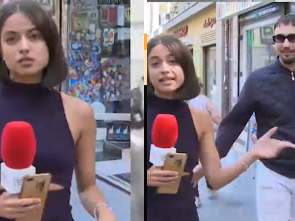 Una reportera fue agredida sexualmente por un espontaneo que le tocó las nalgas en directo