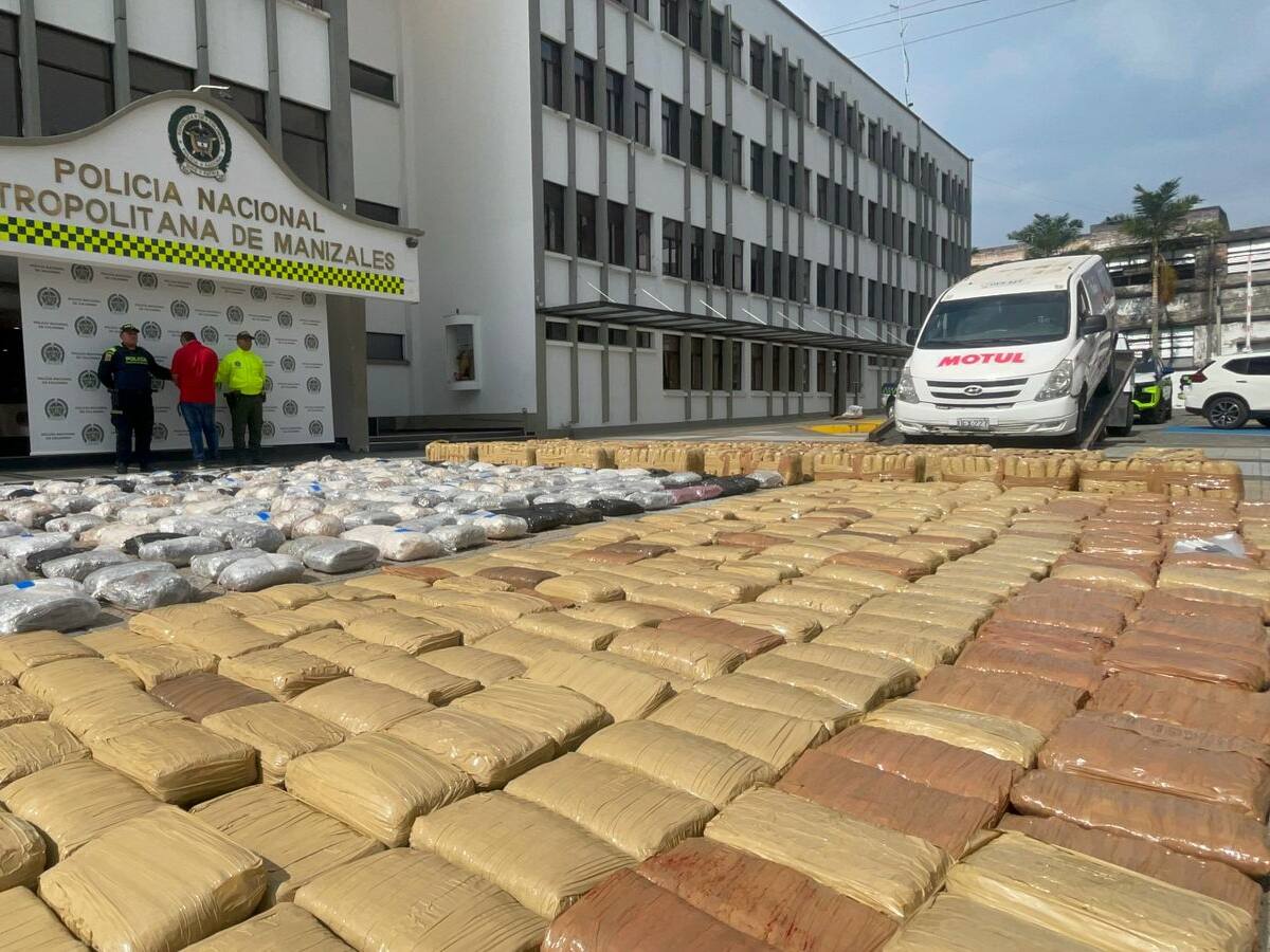 Las autoridades incautaron 1.2 toneladas de droga en Manizales que provenía del Cauca
