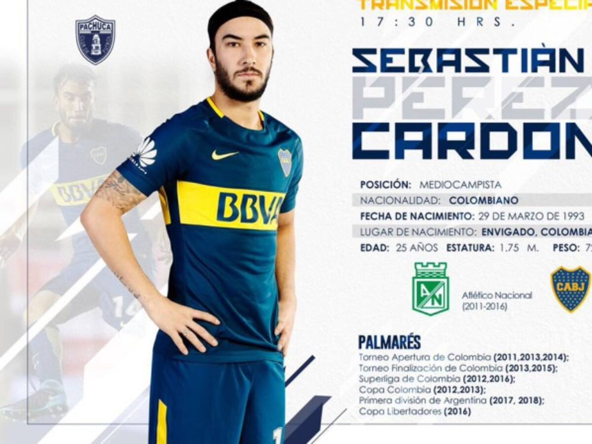 Sebastián Pérez, nuevo jugador del Pachuca de México