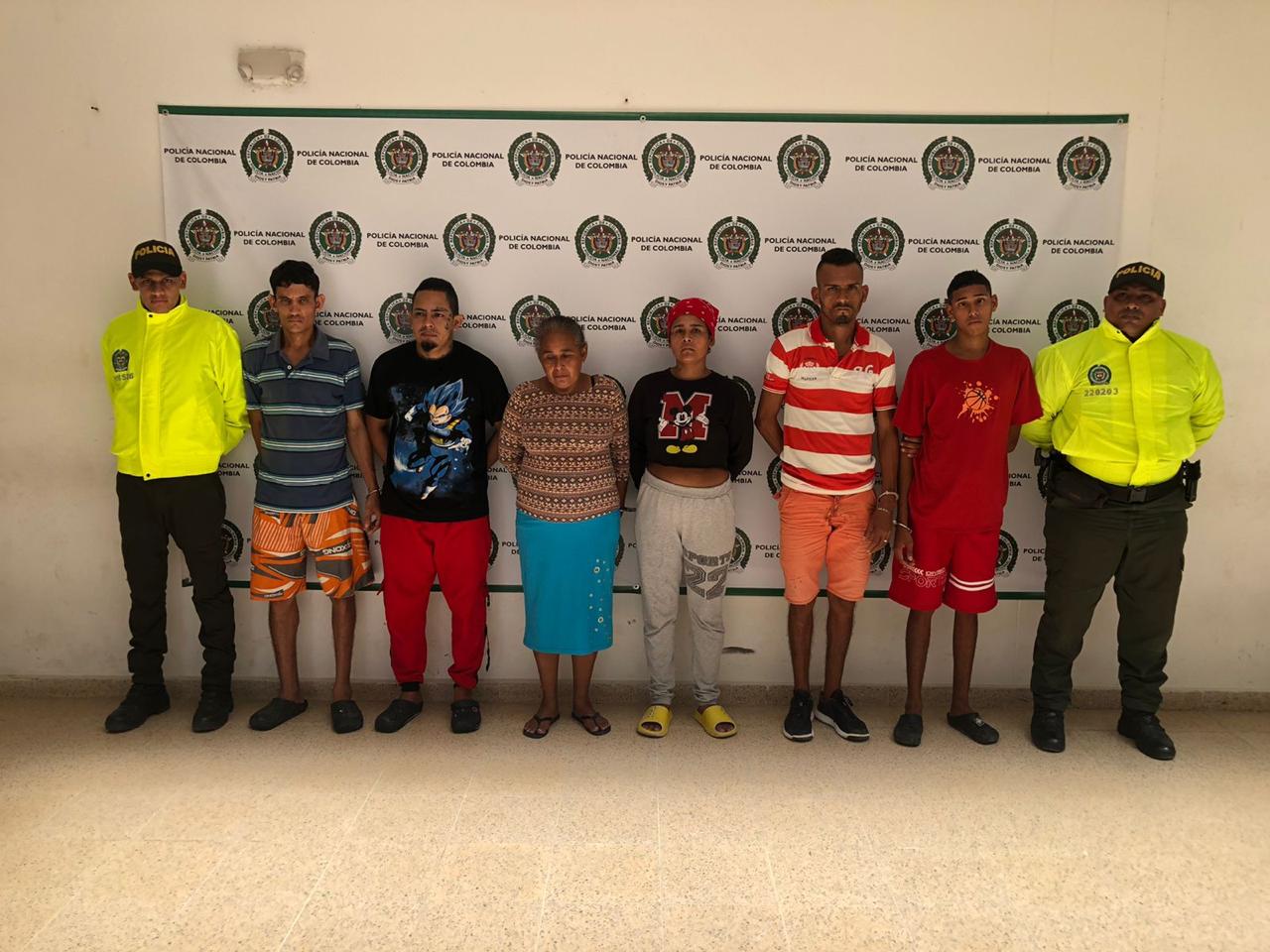 Capturados en Baranoa./Policía del Atlántico