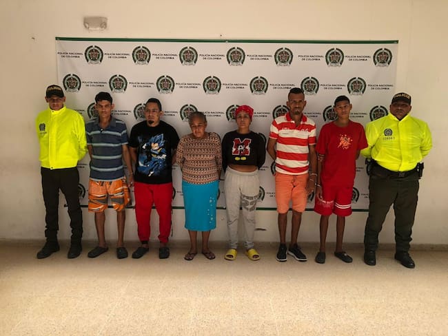 Capturados en Baranoa./Policía del Atlántico