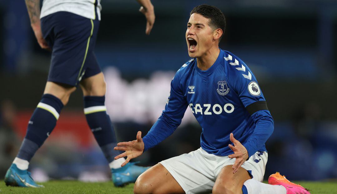 James Rodríguez con Everton. 