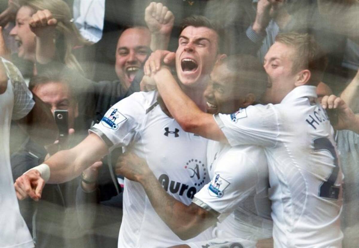 Gareth Bale, del Tottenham, tiene un valor rango entre 43,5 y 50,6 millones de euros. Fue noveno.