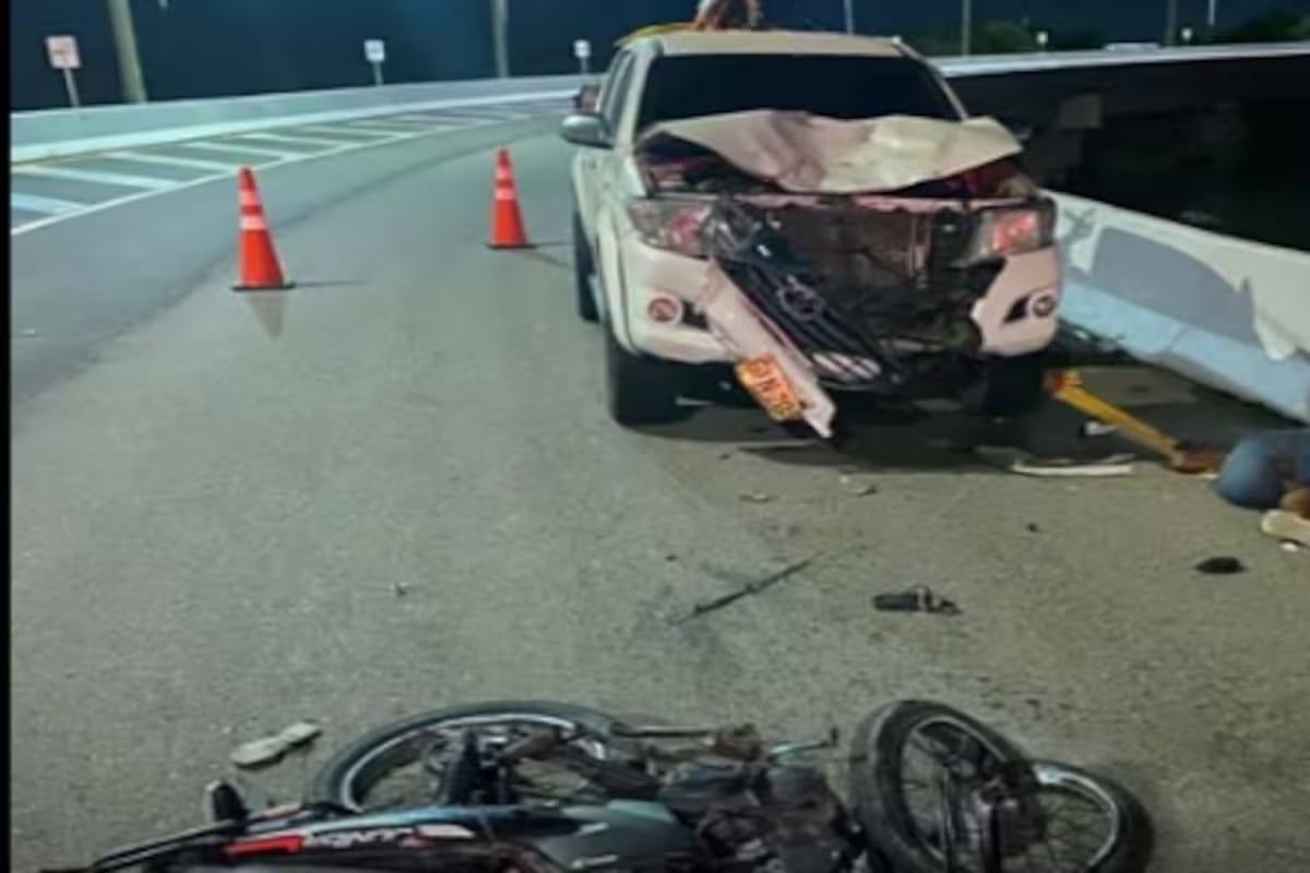 El choque entre los vehículos fue de frente. // Cortesía