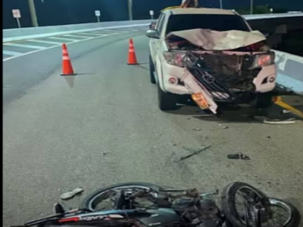 Un muerto y dos heridas tras choque en el Viaducto de Cartagena en la vía al Mar