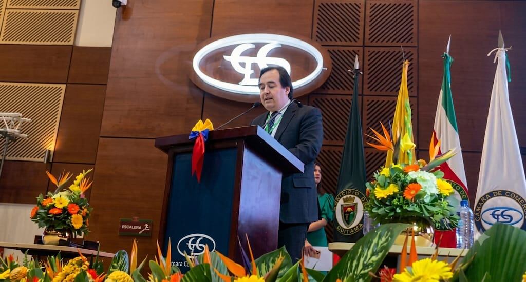 Nicolás Botero Páramo, presidente de Confecámaras, estuvo en el XIII Congreso Nacional de Iniciativas Clúster, Boyacá / Foto: Caracol Radio.