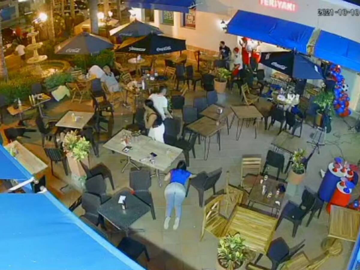 VIDEO: balacera en pleno sector turístico de Cartagena durante un atraco