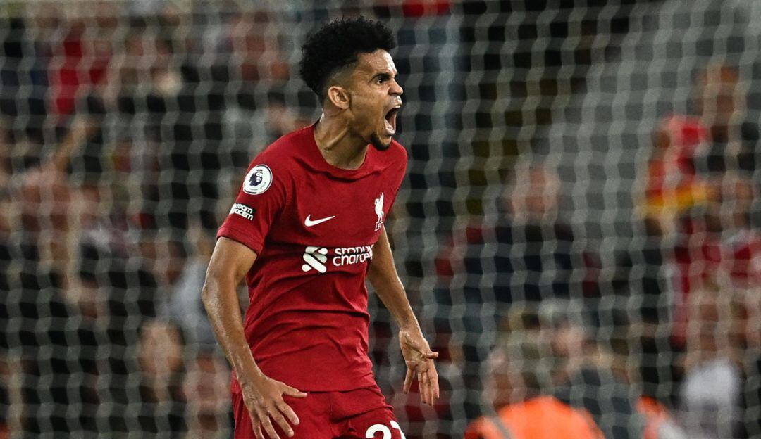 Luis Díaz en la celebración del gol contra Crystal Palace