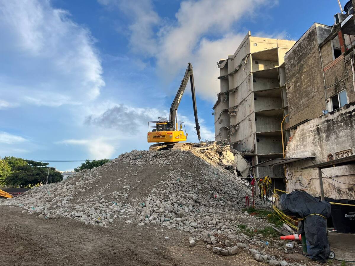Este sábado 2 de noviembre culminará el proceso de desmonte del edificio Aquarela