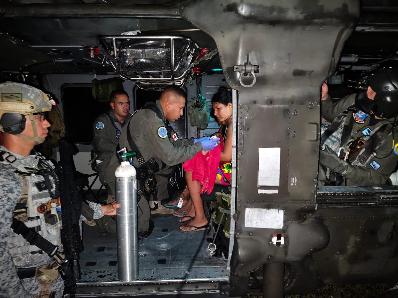 Evacúan de urgencia a bebé herido con arma de fuego en Chocó. Foto: FAC.