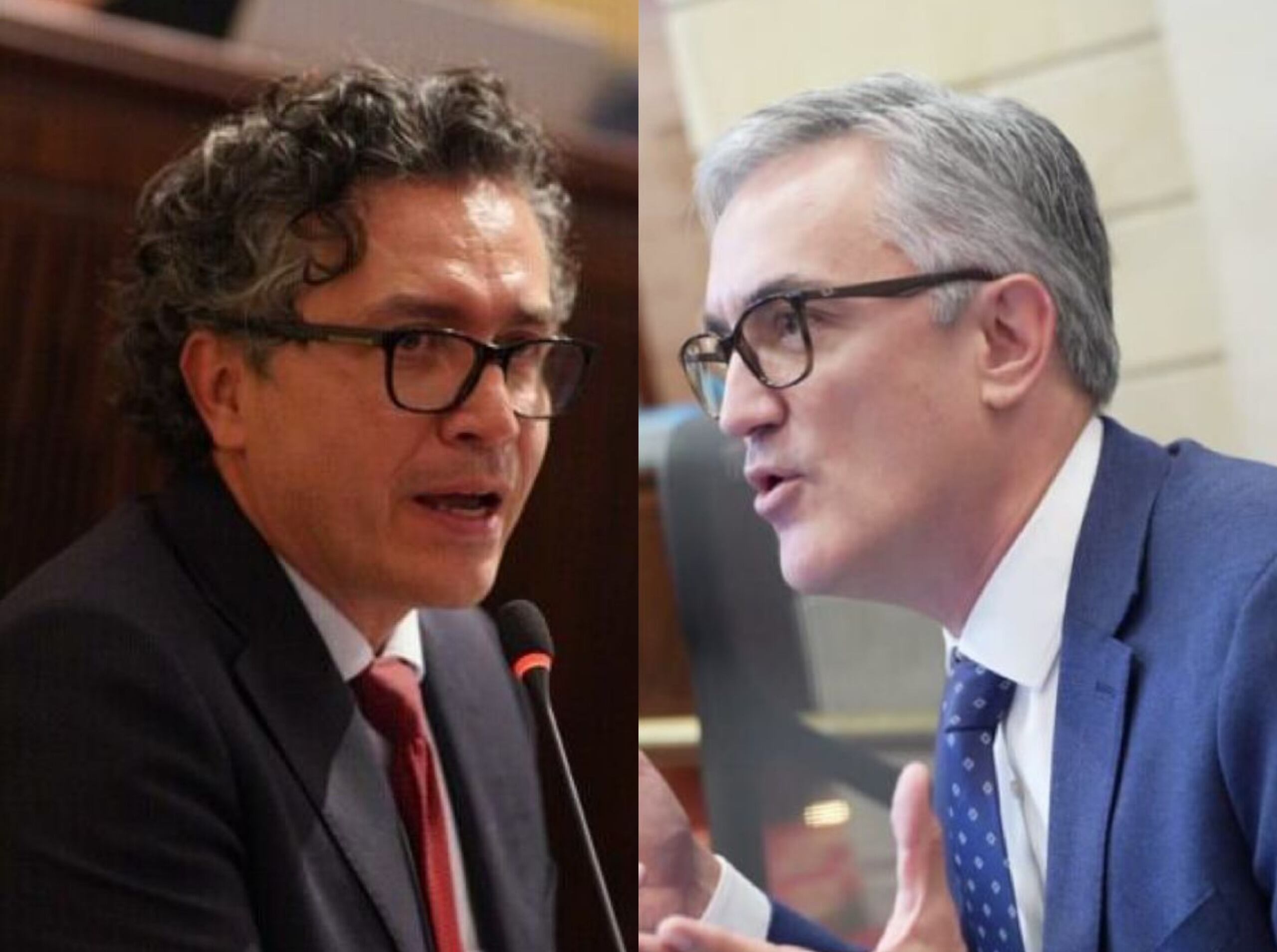 Representantes a la Cámara Heráclito Landínez (Pacto Histórico) y Christian Garcés (Centro Democrático). Fotos: Colprensa