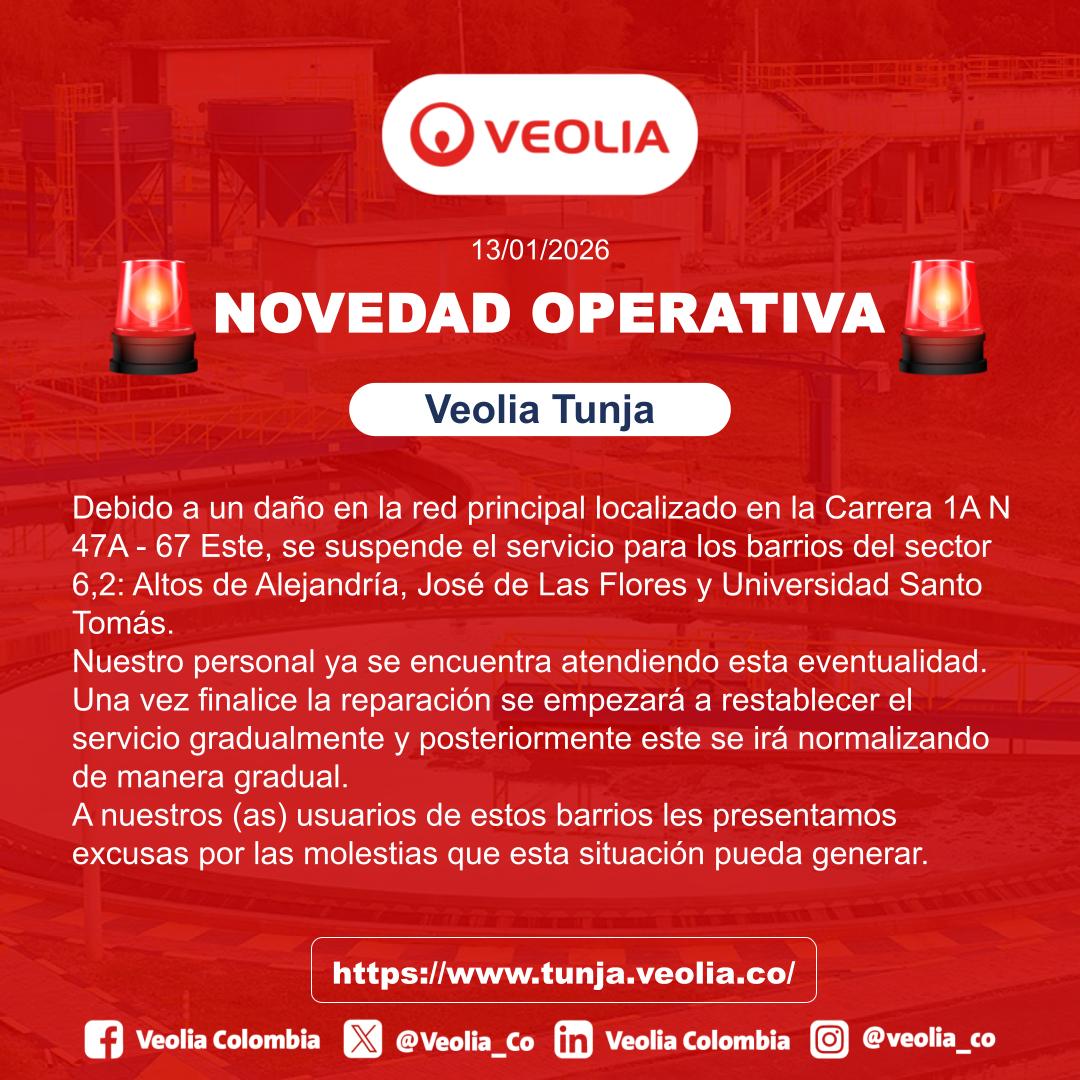 Comunicado Veolia Tunja