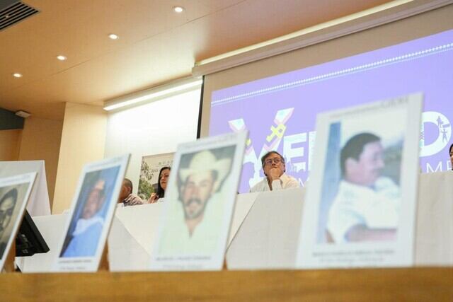 El presidente Gustavo Petro, durante el acto de reconocimiento de responsabilidad del Estado en el caso de las masacres en corregimientos de Ituango, Antioquia / Foto: Colprensa