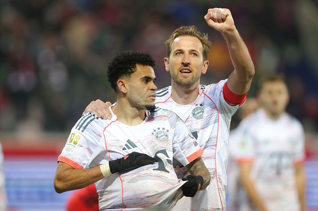 Luis Díaz y Harry Kane / Getty Images