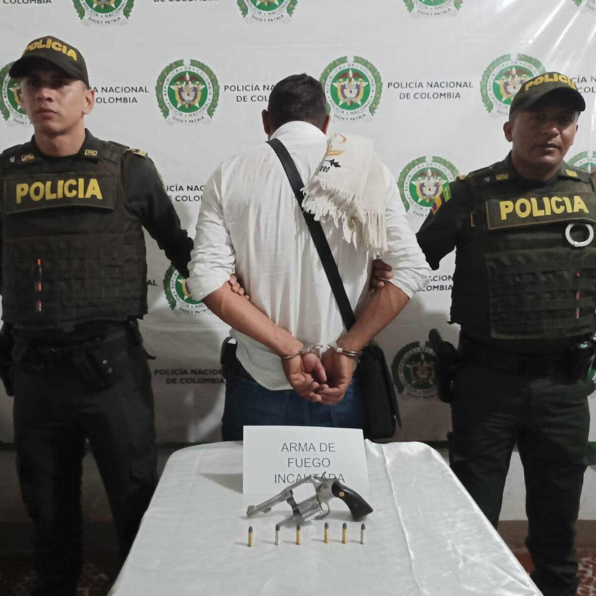 En el municipio de Elías capturan hombre por el delito porte de armas de fuego