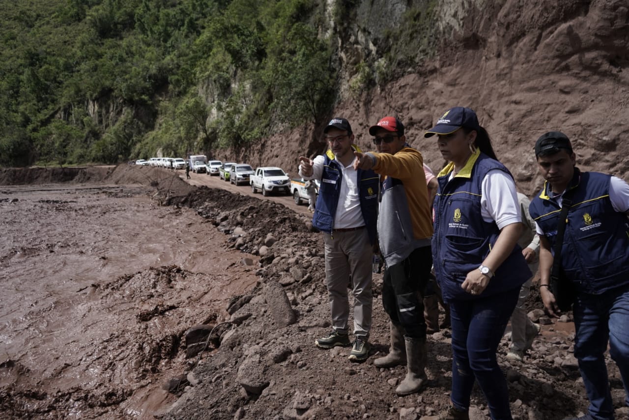 Emergencia vial por avalancha en Abrego.Foto Gobernación de Norte de Santander