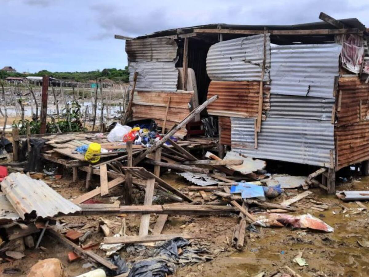 70 viviendas afectadas por las lluvias en Ararca en la isla de Barú
