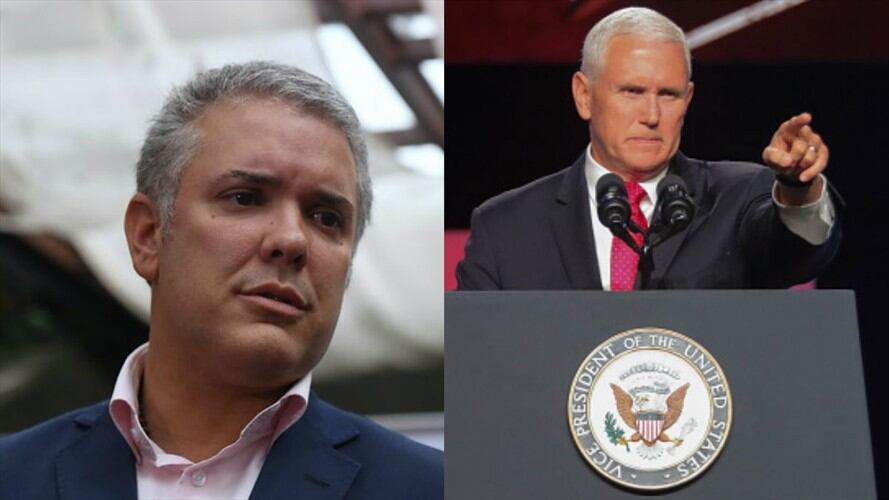Iván Duque y Mike Pence. Foto: Colprensa y Getty