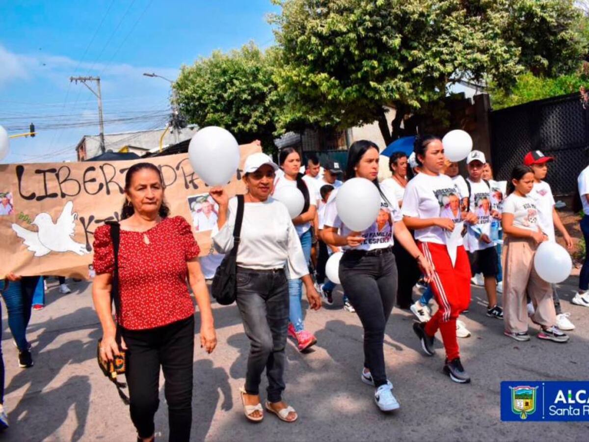Caminata en Santa Rosa del sur pidió libertad de secuestrado