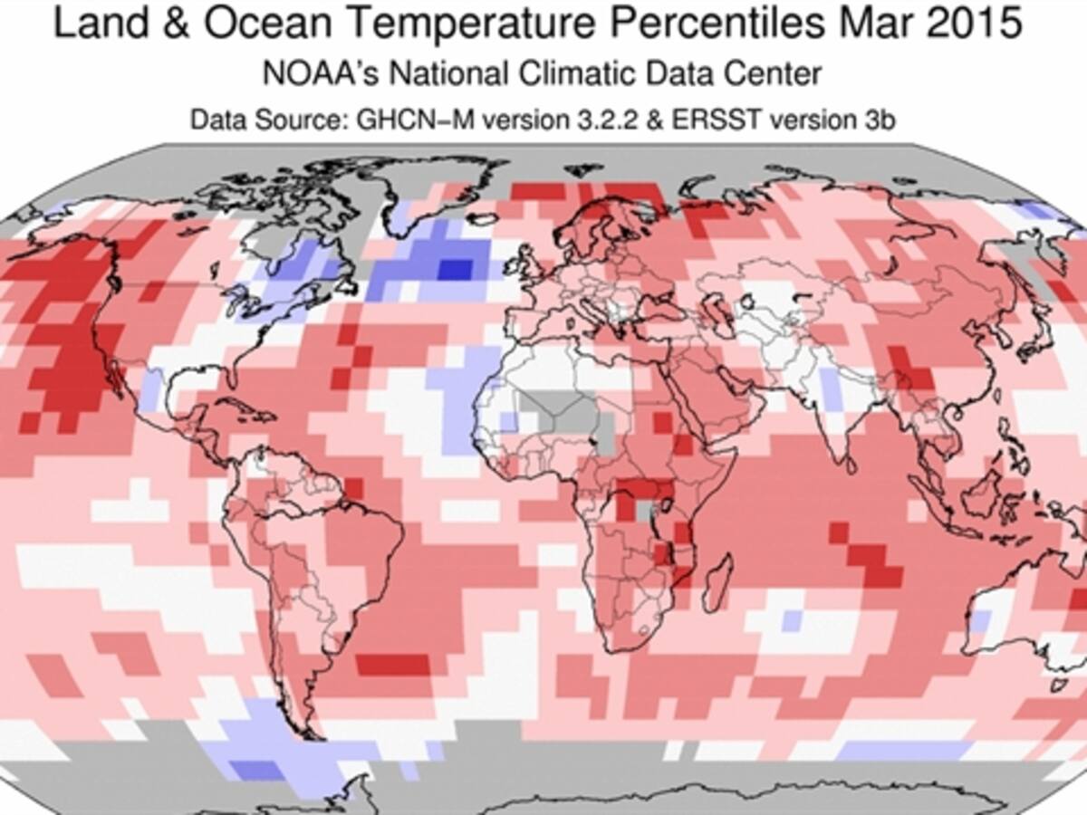 El pasado mes fue el marzo más caliente del planeta desde 1880