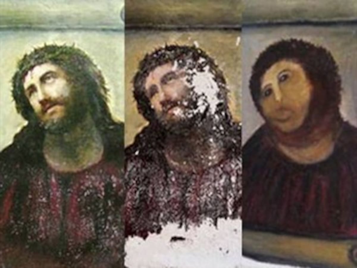 Las mil y una caras del Eccehomo "restaurado" por una anciana en España