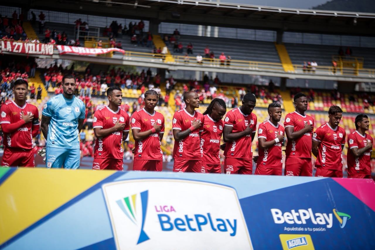 Once inicial de América de Cali contra Internacional de Bogotá / Colprensa.