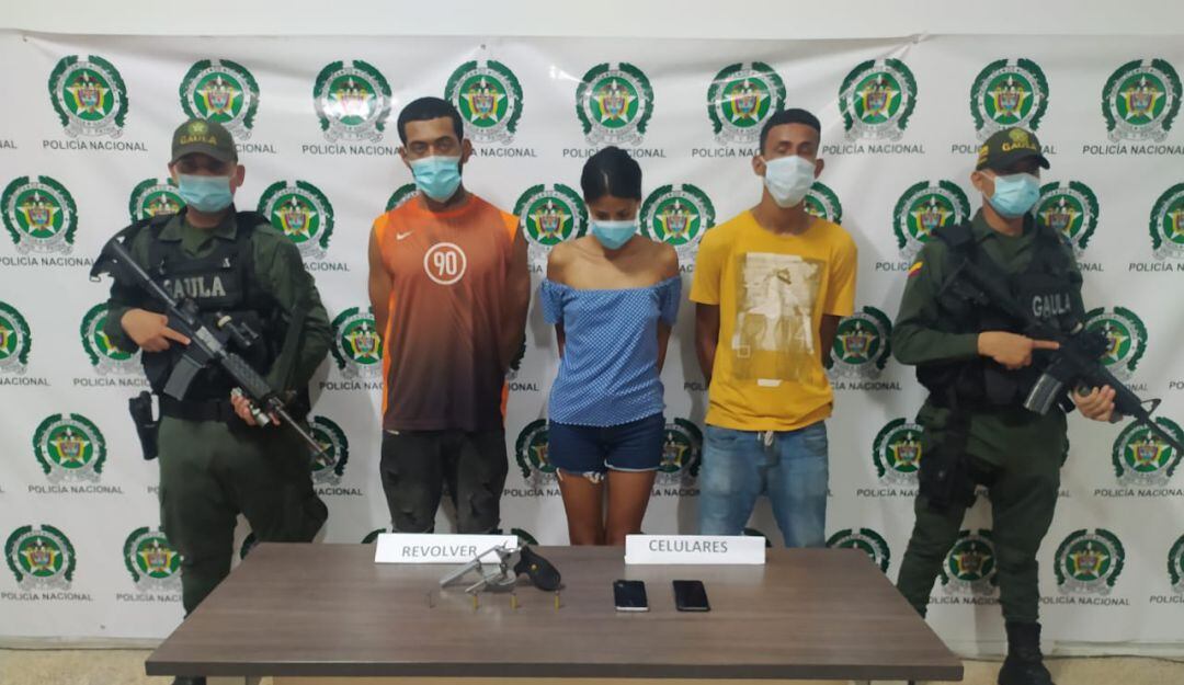 Los tres capturados en el operativo del Gaula por el secuestro de la pareja de espsos.