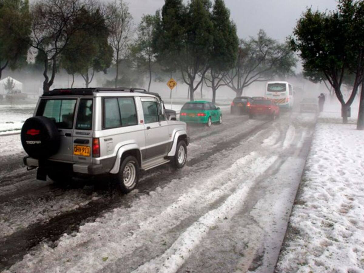 En video: la tremenda granizada que cayó en Bogotá este martes