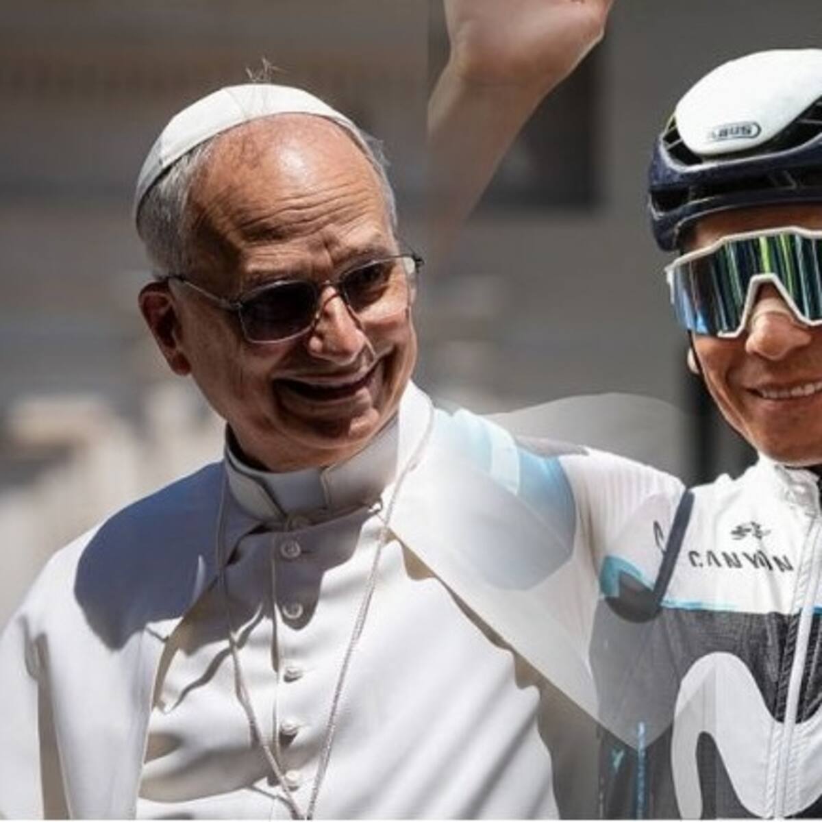 VIDEO | Nairo Quintana rompió el protocolo para saludar al papa León XIV en el Giro de Italia