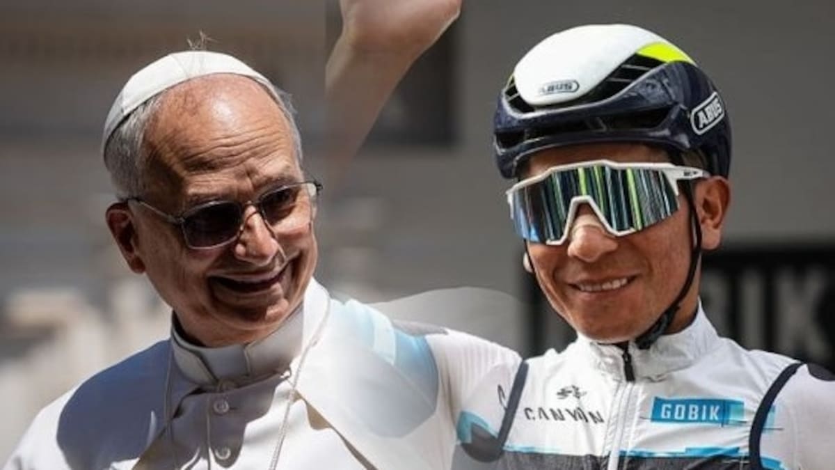 VIDEO | Nairo Quintana rompió el protocolo para saludar al papa León XIV en el Giro de Italia